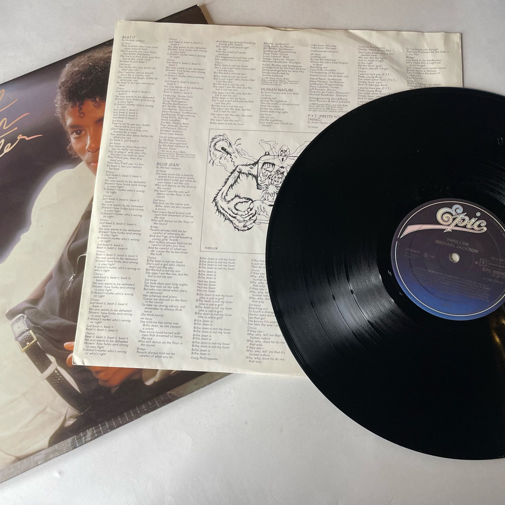 Винтажная виниловая пластинка LP Michael Jackson Thriller (Нидерланды 1982)