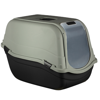 Duvo+ туалет для кошек закрытый "ромео макси", зелёно-чёрный, 44x65x46см