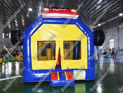 Детский надувной батут "Гараж" с крышей
