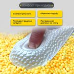 Стельки для обуви с АМОРТИЗИРУЮЩИМИ ВСТАВКАМИ, материал EVA, размер RU 34-39 / EU 35-40, с линиями выреза, SHEGRA (ШЕГРА), 700752