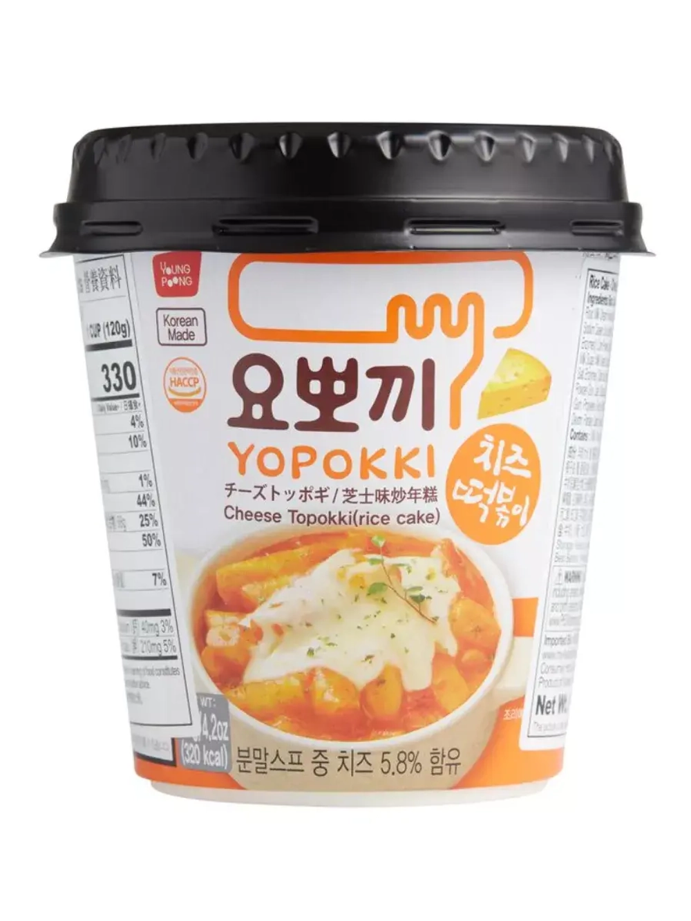 Токпокки Yopokki рисовые клецки с сырным соусом 120 г