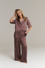 Пижамная рубашка из шелка