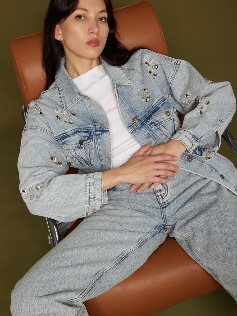 Жакет джинсовый АУРА, голубой