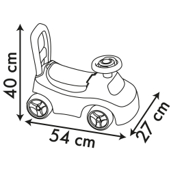 Детская каталка-толокар Smoby 720550WEB Свинка Пеппа красная для малышей от 10 месяцев — фото 3