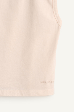 ZARA ФУТБОЛКА БЕЗ РУКАВОВ, ПАСТЕЛЬНО-РОЗОВЫЙ