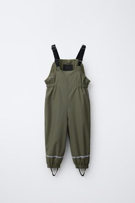 ZARA ПРОРЕЗИНЕННЫЙ КОМБИНЕЗОН WATER RESISTENT, ХАКИ
