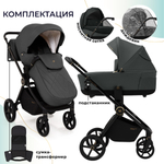 Коляска 2в1 Stella Plus Therma Dark Grey
