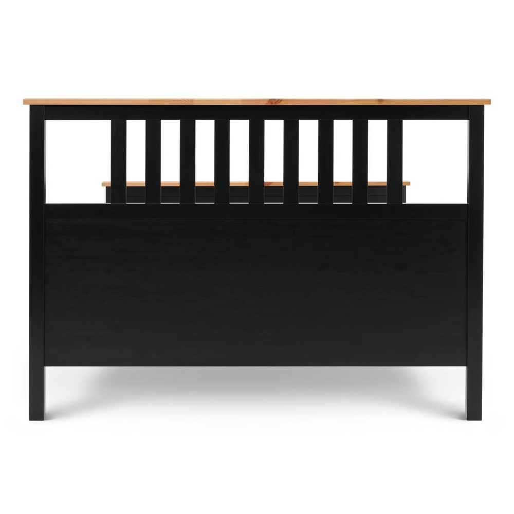 Двуспальная кровать, КЫМОР (HEMNES), 160х200 см, черный/светло-коричневый