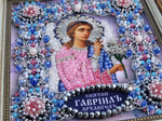 Ткань с нанесенной авторской схемой Архангел Гавриил (серебро) (+инструкция)