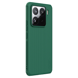 Чехол зеленого цвета (Dark Green) от Nillkin c поддержкой зарядки MagSafe для Xiaomi 15 Pro, серия Super Frosted Shield Pro Magnetic Case