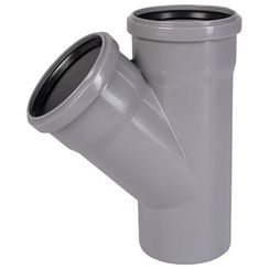 Тройник Ostendorf 110/75x45гр. HTEA Внутр.кан. PPS серый