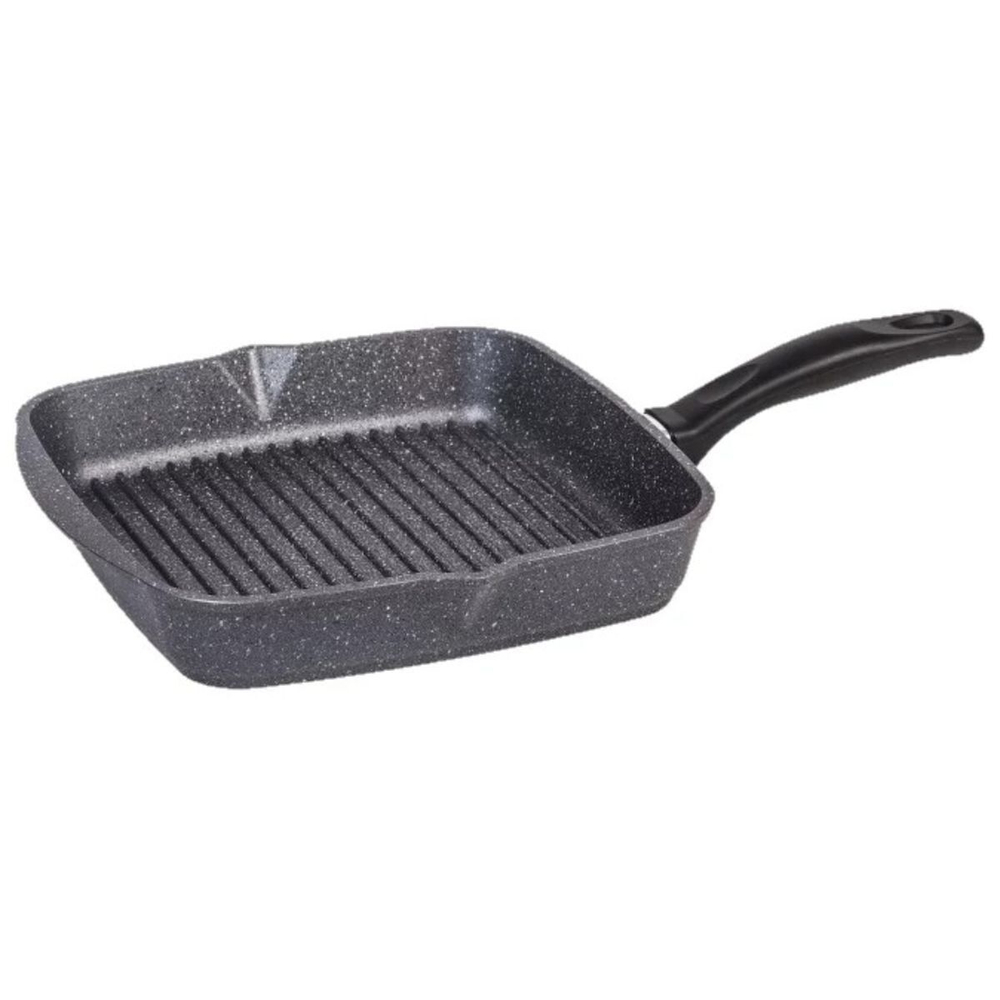 Жаровня алюминий, 28 см, антиприг, Daniks, Barcelona Кэролл, CAS-2835-RD-BLK-IND, с крыш, индукц