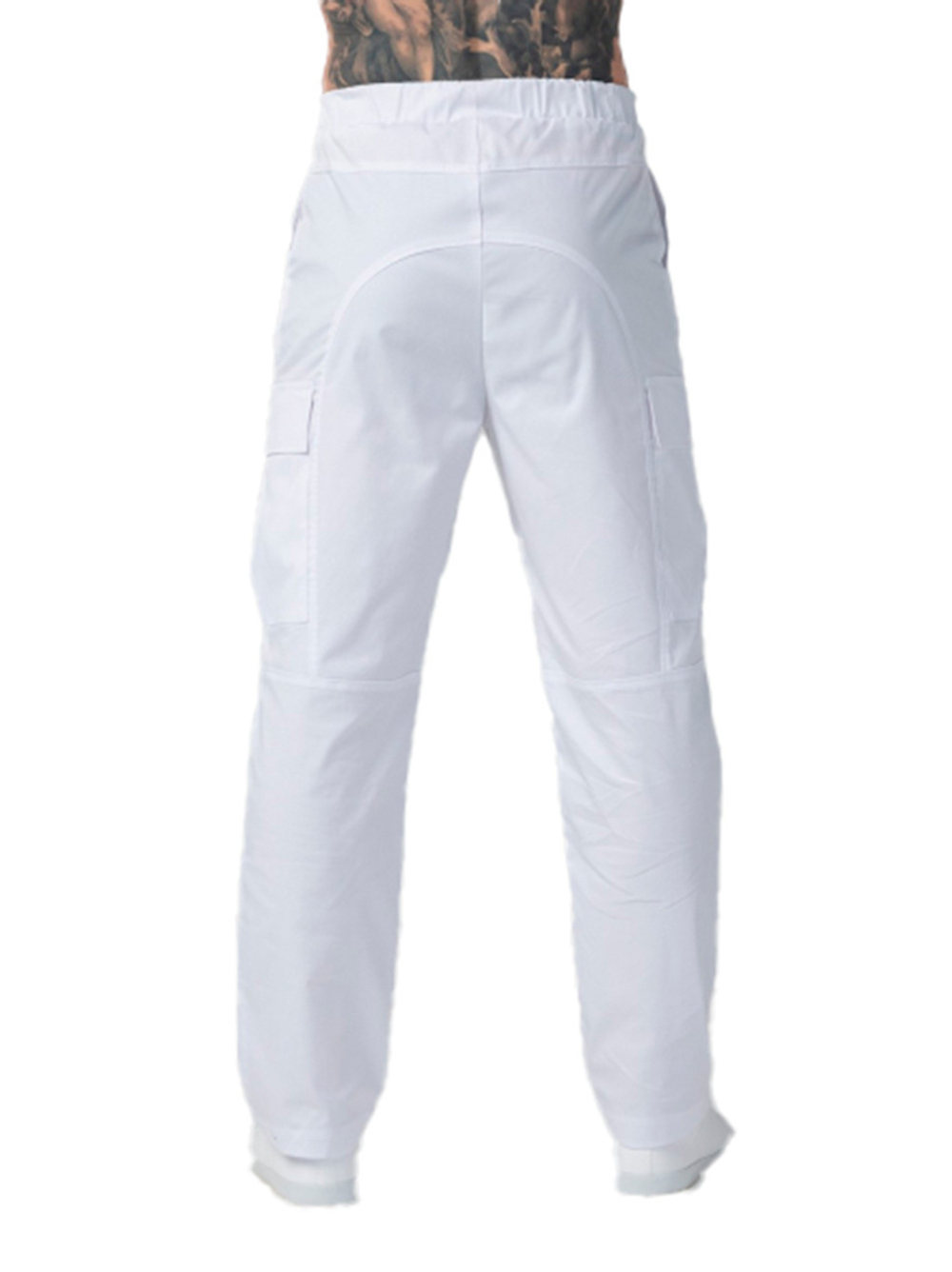Брюки медицинские мужские Dr. Nice DRN640 с карманами, белые, 48