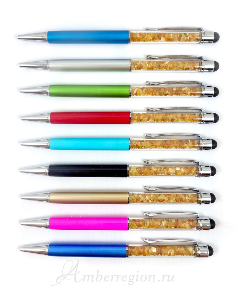 Янтарная ручка-стилус в ассортименте