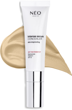 NEO MAKE UP Intense Serum Concealer - Корректор для лица для осветления и увлажнения оттенок 01 Porcelain, 5 ml