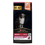 Сухой корм PRO PLAN SENSITIVE SKIN для взрослых собак средних пород с чувствительной кожей лосось 14 кг