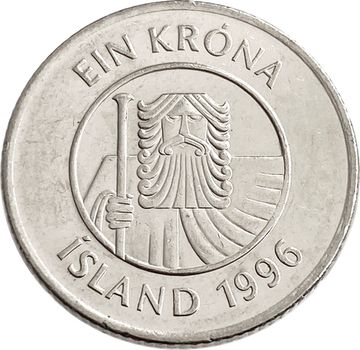 1 крона 1996 Исландия