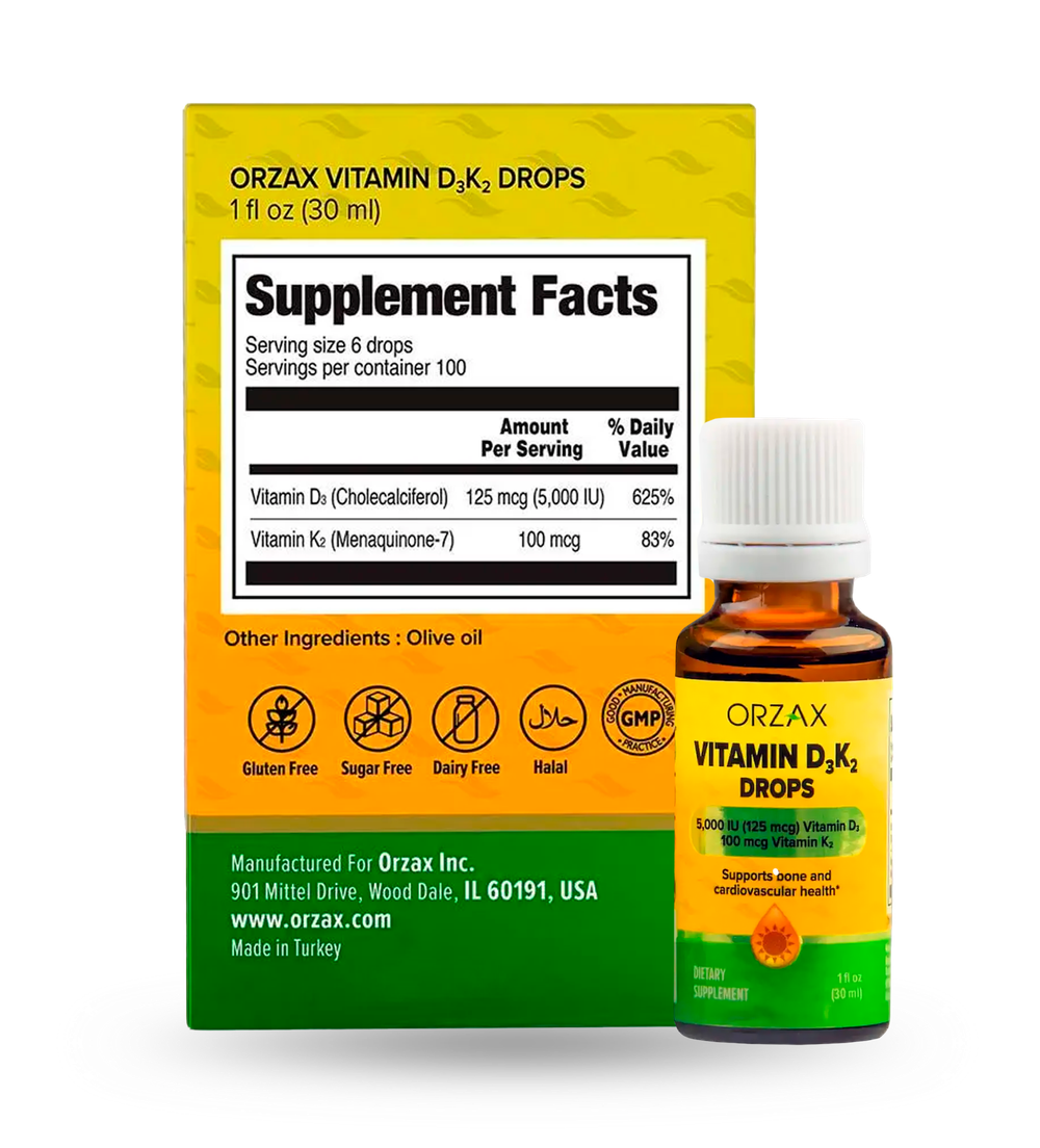 Орзакс Витамин Д3 К2 Капли, Vitamin D3 K2
