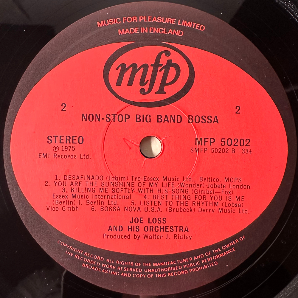 Joe Loss And His Orchestra ‎– Non-Stop Big Band Bossa (Англия 1975г.)