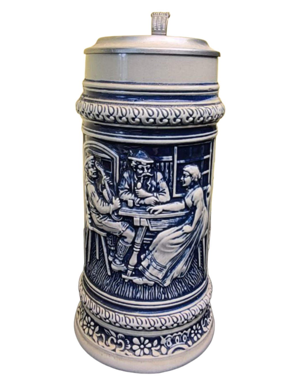Кружка пивная (керамика с оловянной крышкой) Германия
