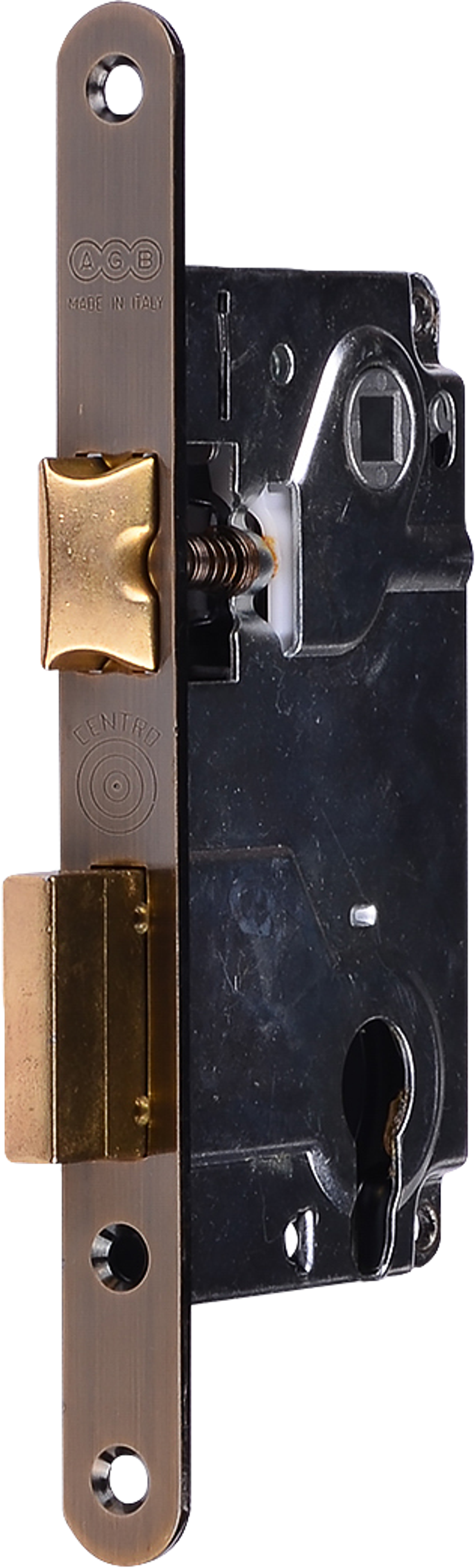 Защелка врезная (бесшумная) "AGB" B01102.50 Италия (разные цвета)