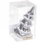 Ёлочная игрушка «Сказочная ёлка» 7*7*11,5 см, серебро