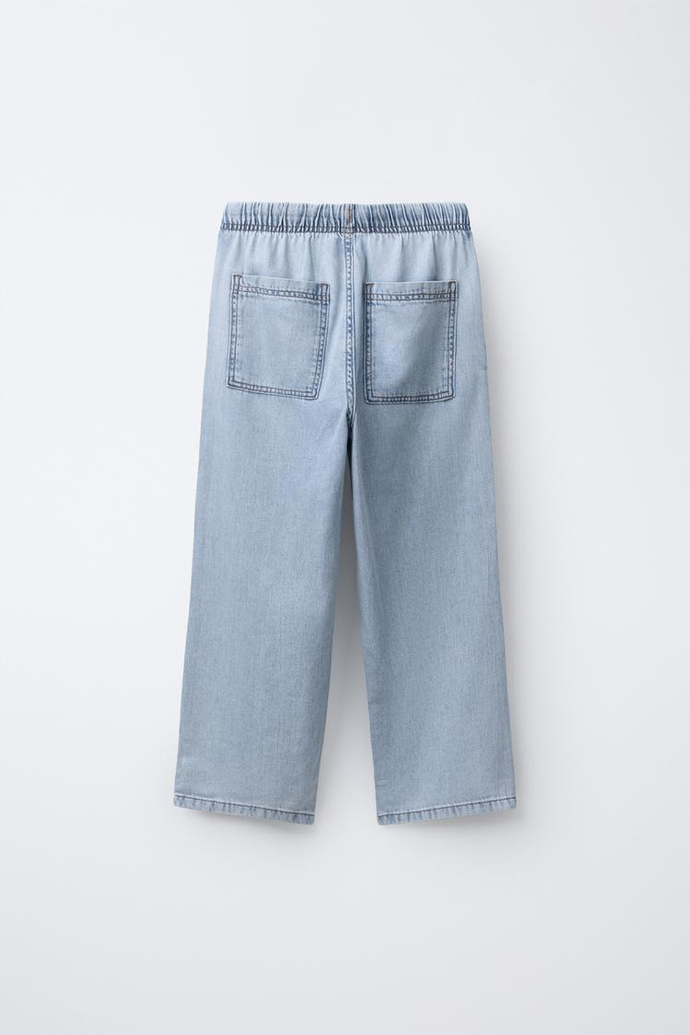 ZARA ДЖИНСЫ ШИРОКОГО КРОЯ, СИНИЙ