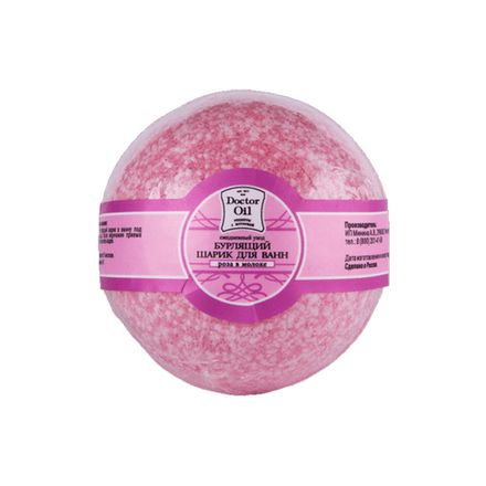 Бурлящий шарик "Роза в молоке"