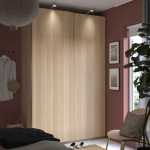 Шкаф купе - IKEA PAX/HASVIK/ПАКС/ХАСВИК ИКЕА, 66х150х236,4 см, светло-коричневый