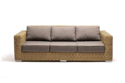 "Боно" лаунж-зона из искусственного ротанга, цвет соломенный