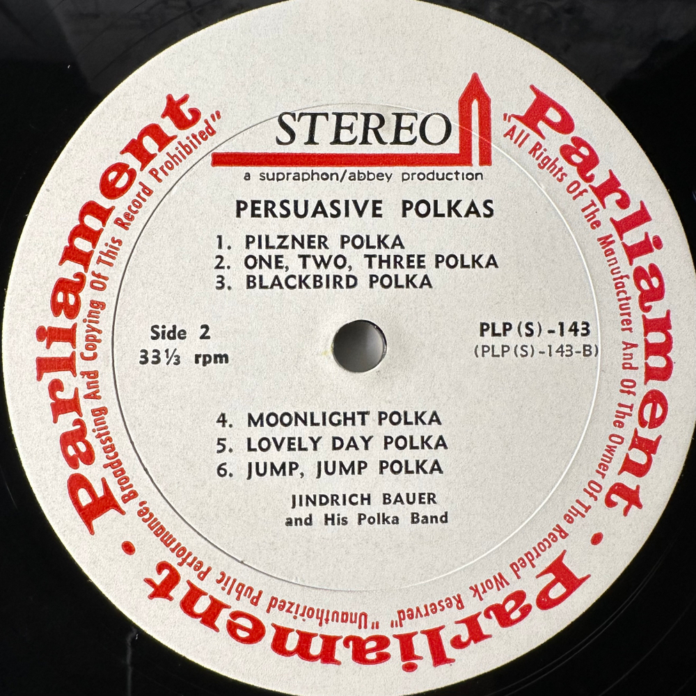 Jindrich Bauer And His Polka Band ‎– Persuasive Polkas (США)