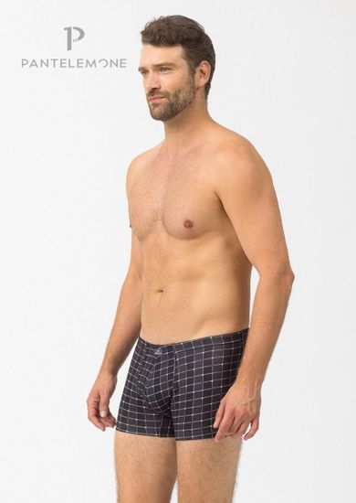Трусы мужские боксеры Pantelemone PMH-1336, клетка серая