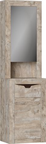 Коллекция Хилтон Тумба с зеркалом Дуб юкон/Гранж (набор)