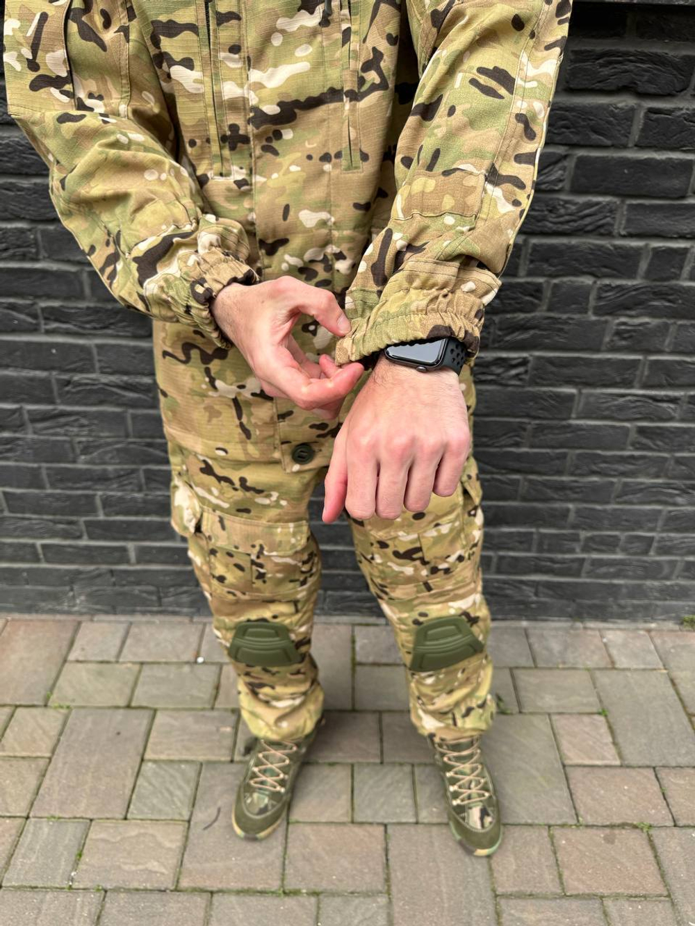 Тактический костюм горка с наколенниками и налокотниками лайт мультикам