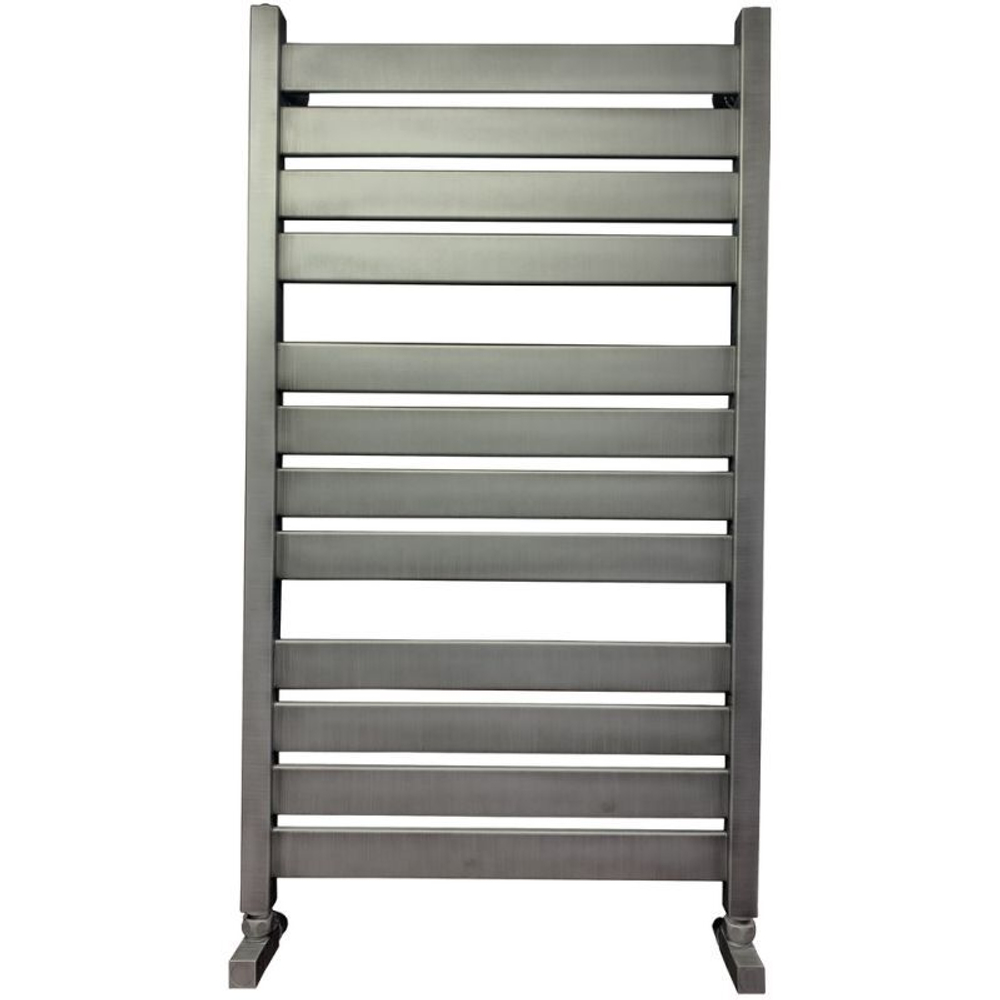 Полотенцесушитель Ника MODERN ЛМ-7 100/50 Matt Antique Silver с вентилями (комплект люкс)(-), шт