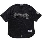 A Bathing Ape Bathing Ape Camo Stripe Baseball Shirt черный