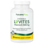 NaturesPlus, Loveites, жевательный витамин C, натуральные фрукты, 90 таблеток