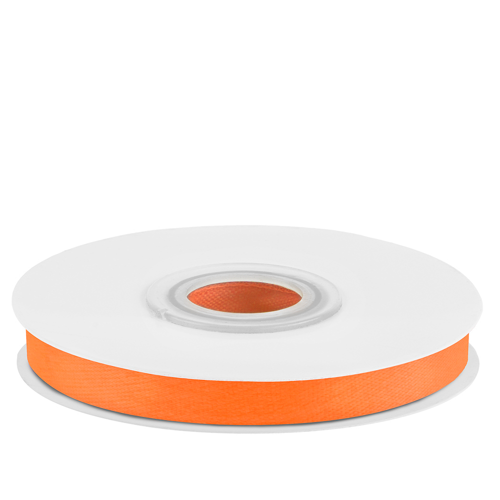 Лента атласная (0,7 см*22,85 м) Оранжевый, 1 шт.