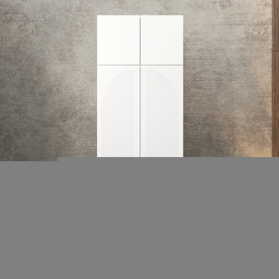 Шкаф Агератум МДФ двухсекционный с антресолью в белой эмали - Белый Фасадный 0101  120*50*260