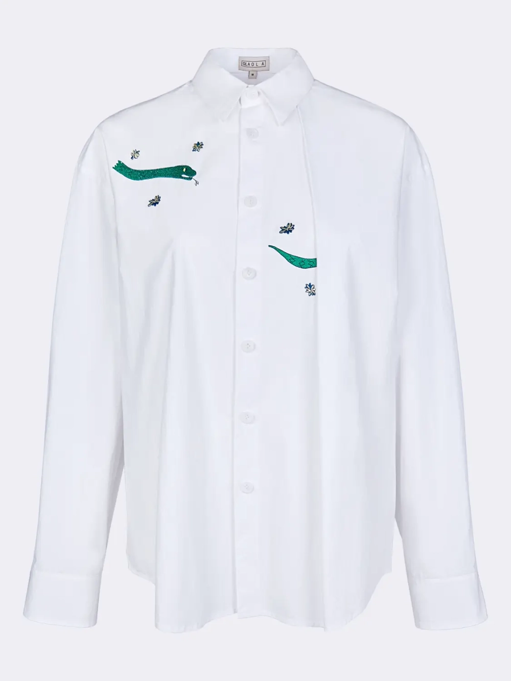 Белая рубашка с вышивкой OLA OLA
