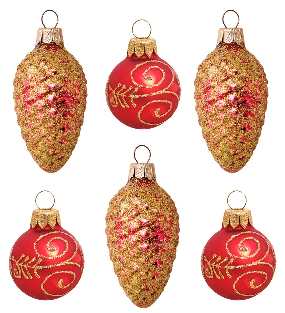 НФШ-1168/1 Набор ел.украшений 6шт «Шишки и шары»