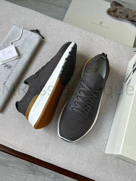 Мужские кроссовки Brunello Cucinelli темно-серого цвета