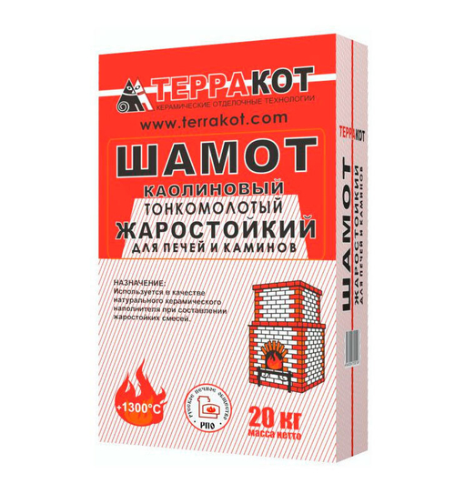 ШАМОТ каолиновый Терракот, 20кг