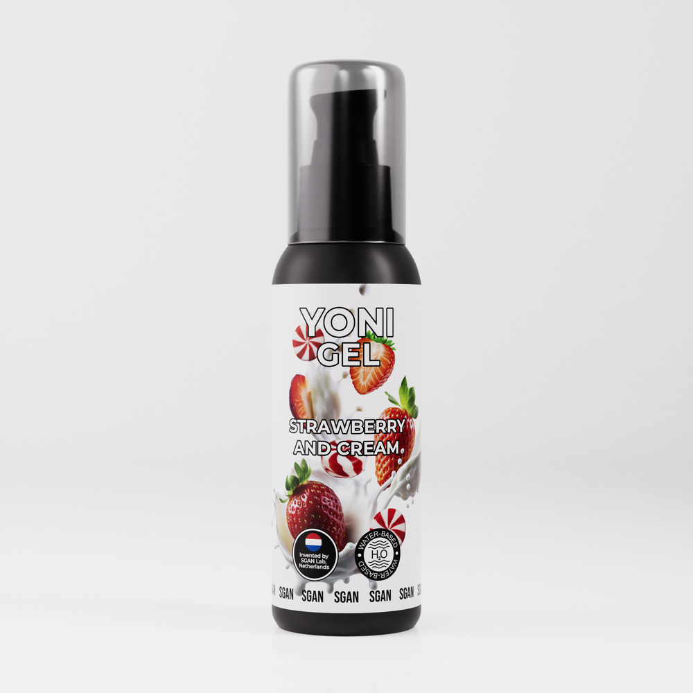 SGAN YONI GEL - Оральный лубрикант, клубника со сливками, 100 мл