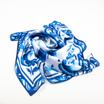 Шейный платок «Хаски (гжель)», 70×70 см