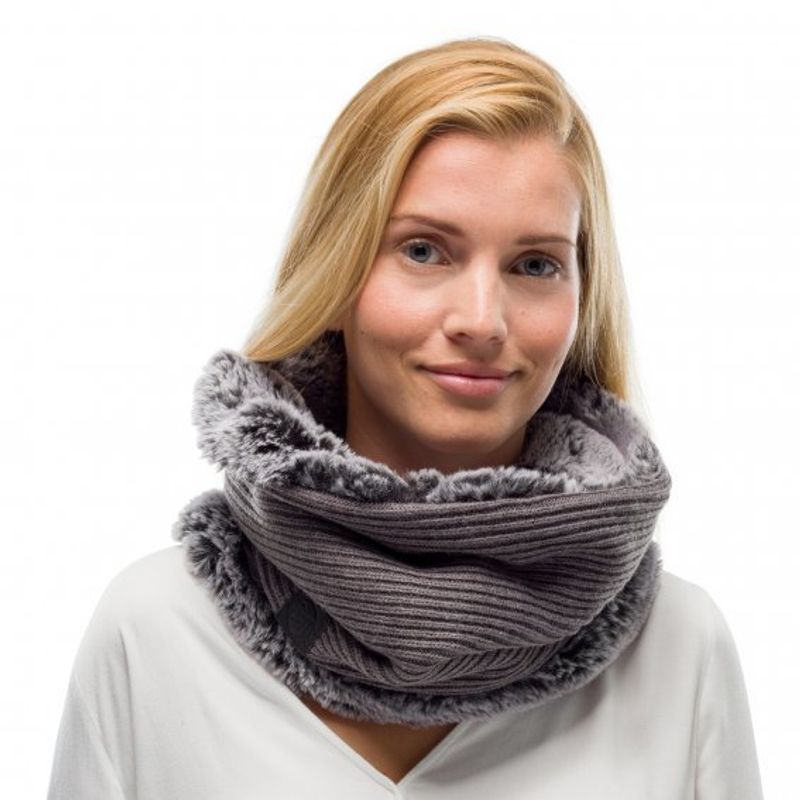 Модный шарф-труба Buff Neckwarmer Knitted Comfort Kesha Grey Фото 4