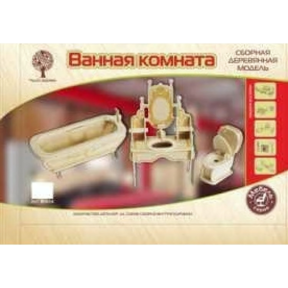 Мебель для кукол "Ванная комната" (Чудо-дерево)