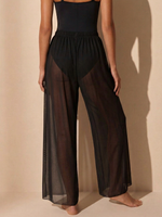 Брюки пляжные Сетка Черные