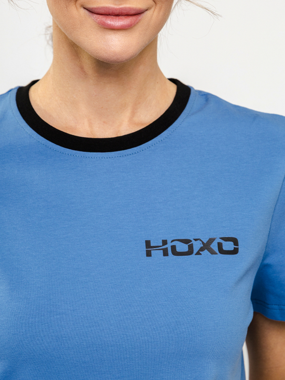 Футболка "НОХО" женская, цвет "Полуночная синева"