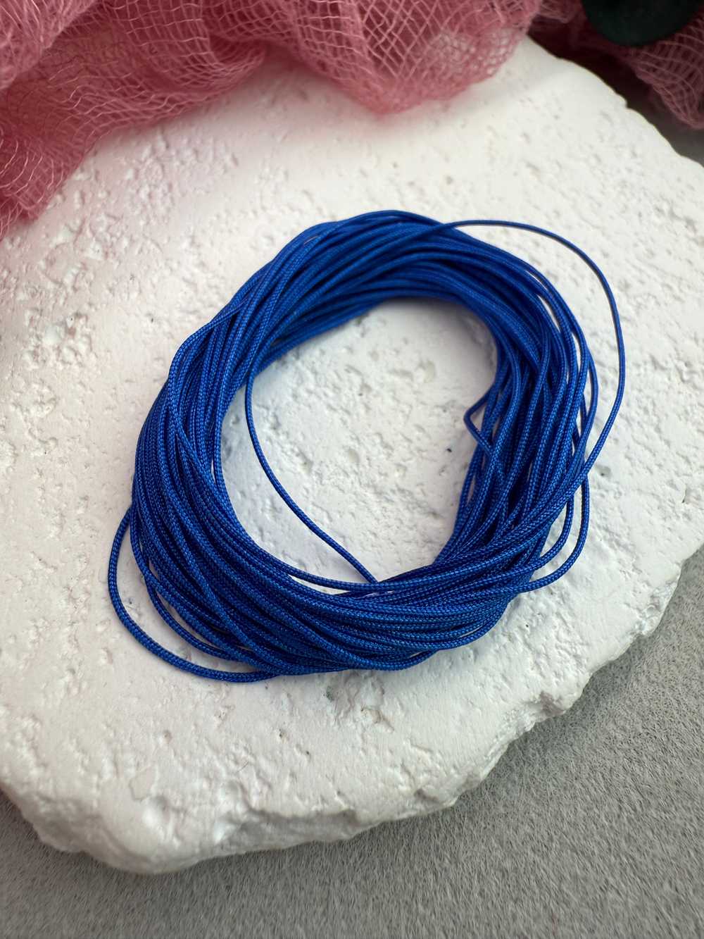 Шнур для плетения браслетов 0,6 мм, Королевский синий (5 м)